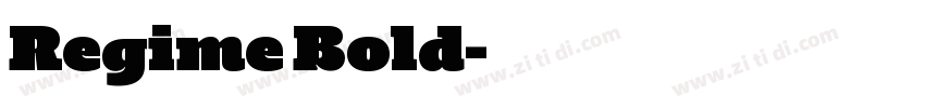 Regime Bold字体转换